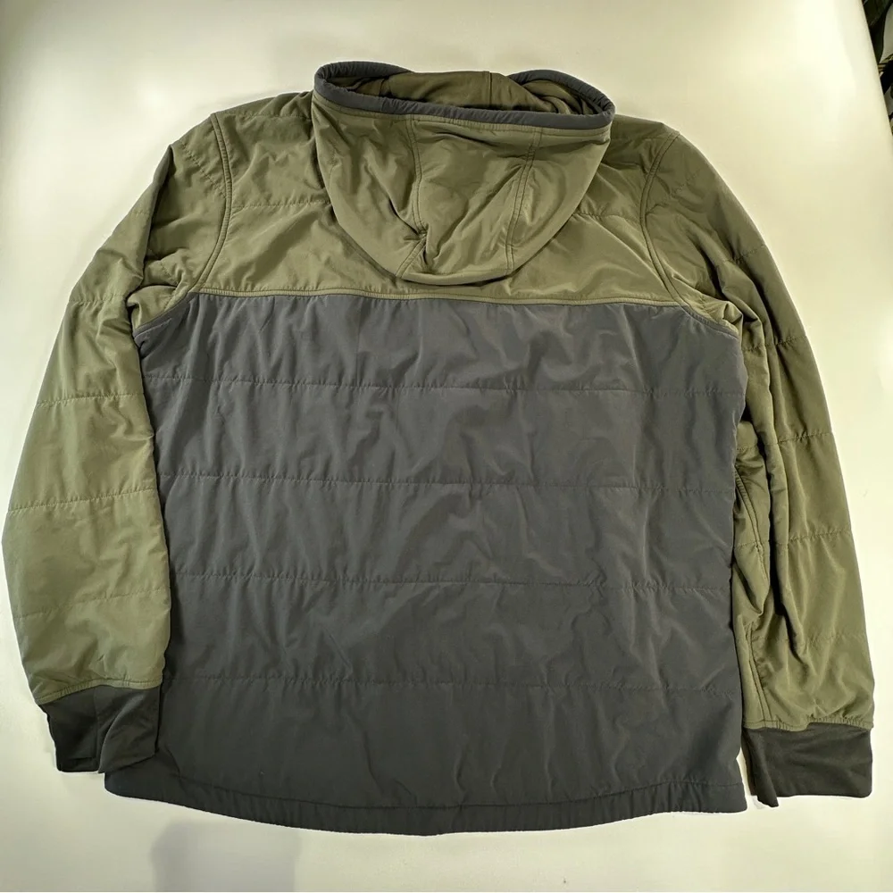 The North Face Men's Olive and Gray Puffer Jacket - Picture 4 of 14